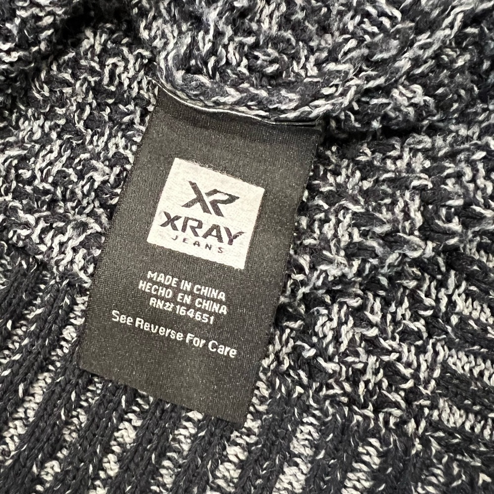 XRAY Men's Blue Knit Sweater with Brown Accents - Picture 6 of 6